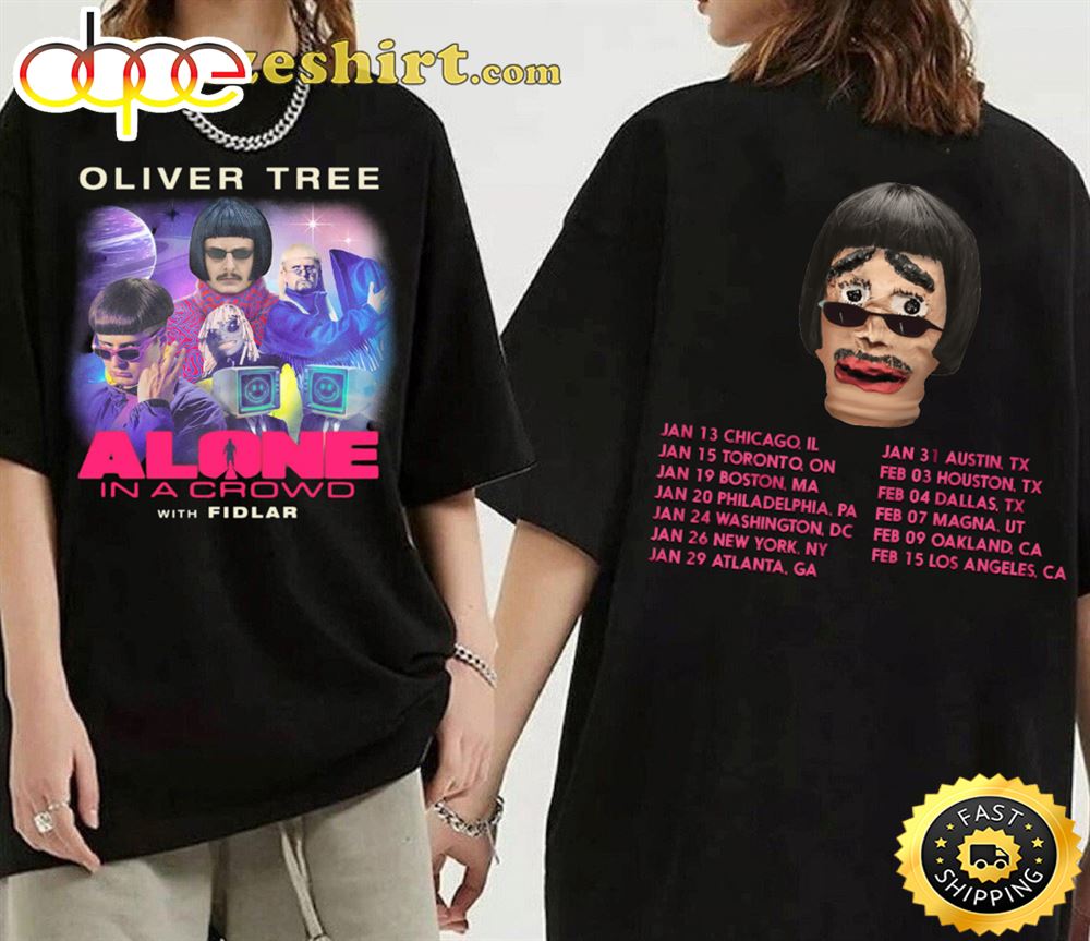 Oliver Tree Tour 2024 Alone In A Crowd Concert T Shirt