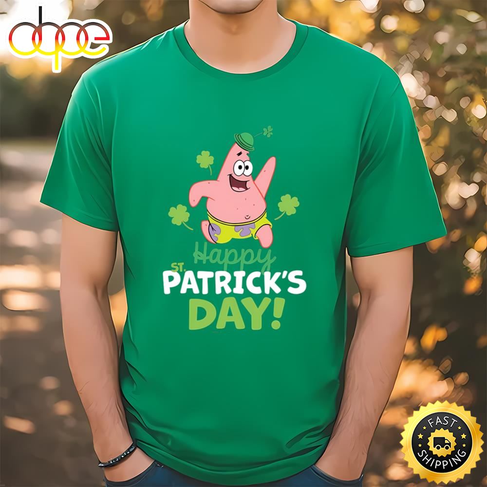 Patrick Star Spongebob Squarepants Happy St. Patrick’s Day T Shirt Tee