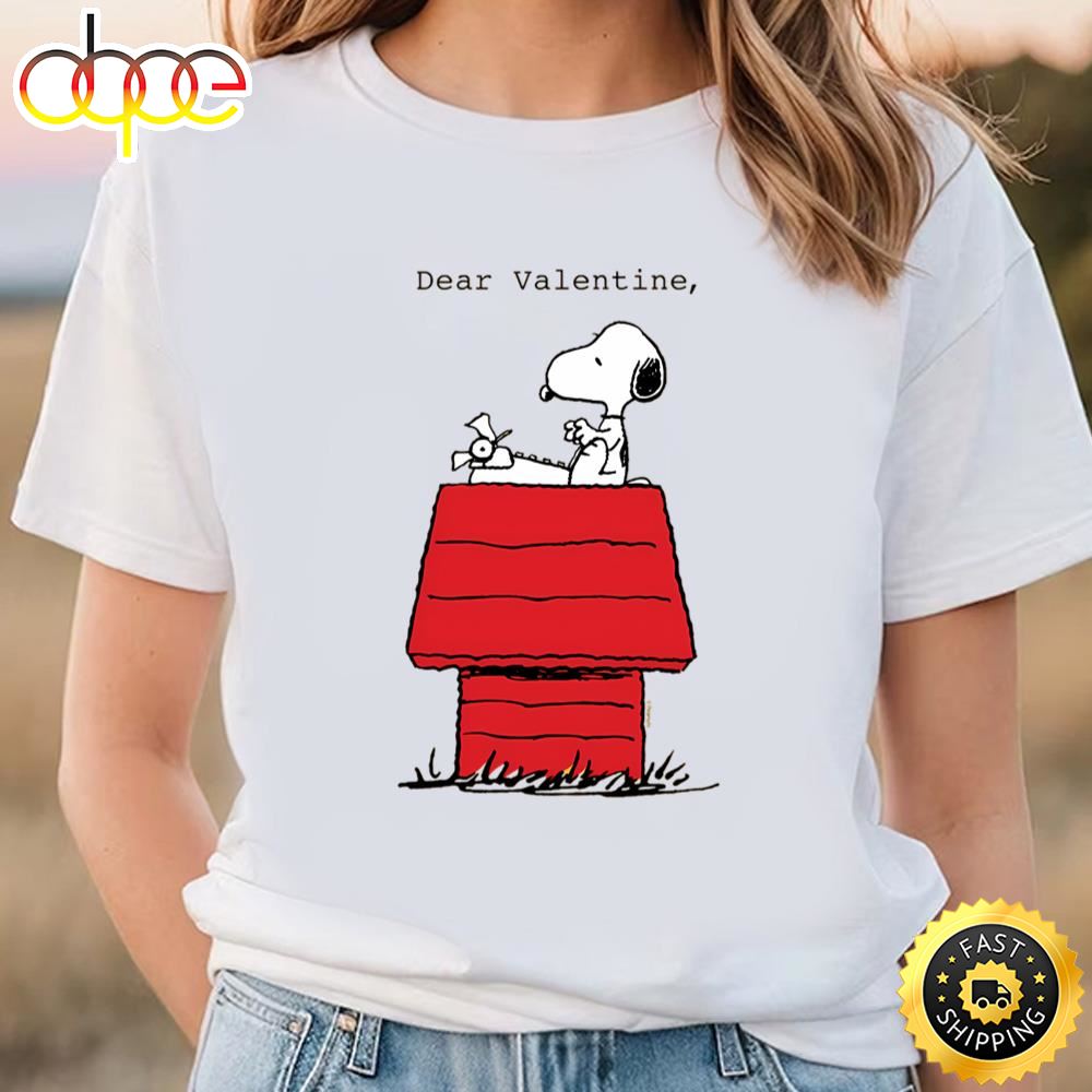 Peanuts Dear Valentine Snoopy T Shirt