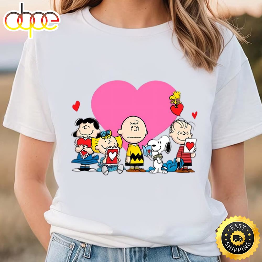 Peanuts Snoopy Valentine Day Sleeve Shirt