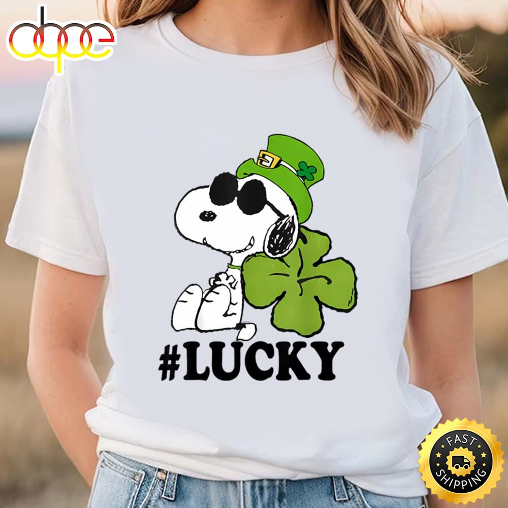 Peanuts St. Patrick’s Snoopy Lucky T Shirt Tee