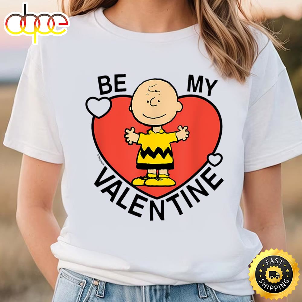 Peanuts Valentine Charlie Brown Heart T Shirt