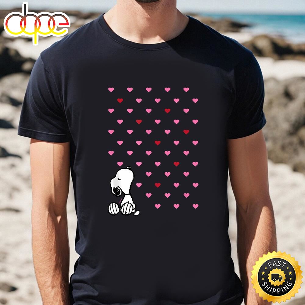 Peanuts Valentine Snoopy Hearts T Shirt