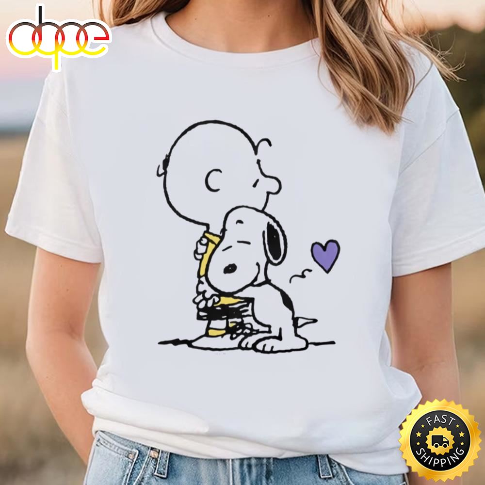Peanuts Valentine’s Day Charlie Brown And Snoopy T Shirt
