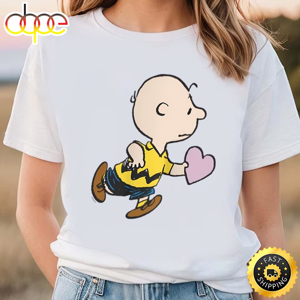Peanuts Valentine’s Day Charlie Brown Heart T Shirt
