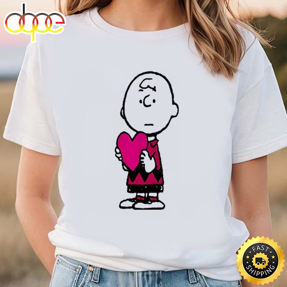 Peanuts Valentine’s Day Heart Charlie Brown Toddler T Shirt