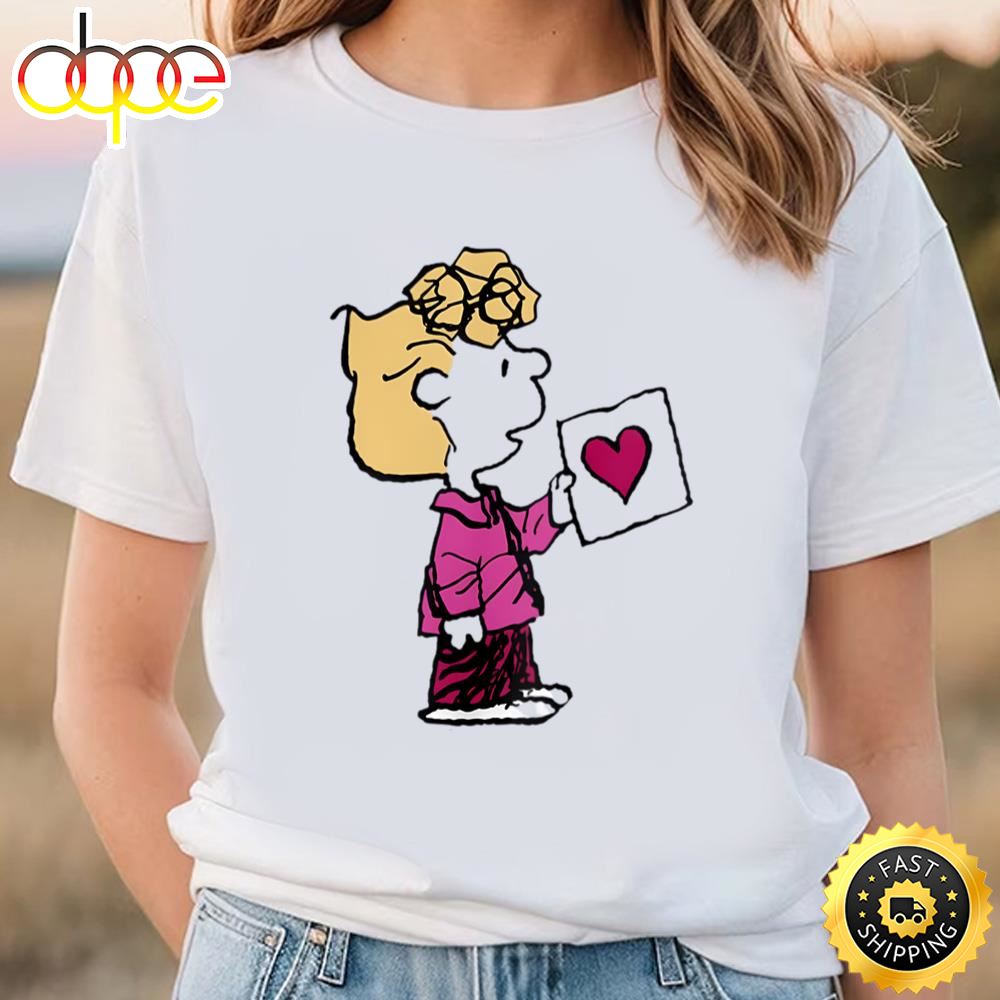 Peanuts Valentine’s Day Sally Valentine Card T Shirt