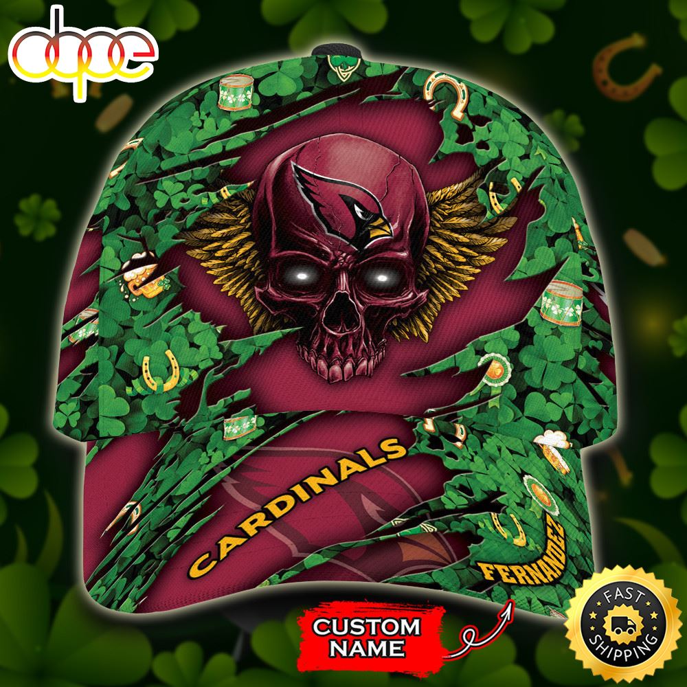 Personalized Arizona Cardinals St Patrick S Day Skull All Over Print 3D Classic Cap TPH Skcdtq.jpg
