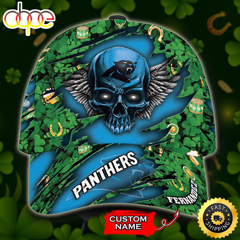 Personalized Carolina Panthers Skull St Patrick S Day All Over Print 3D Classic Cap TPH Oejltx.jpg