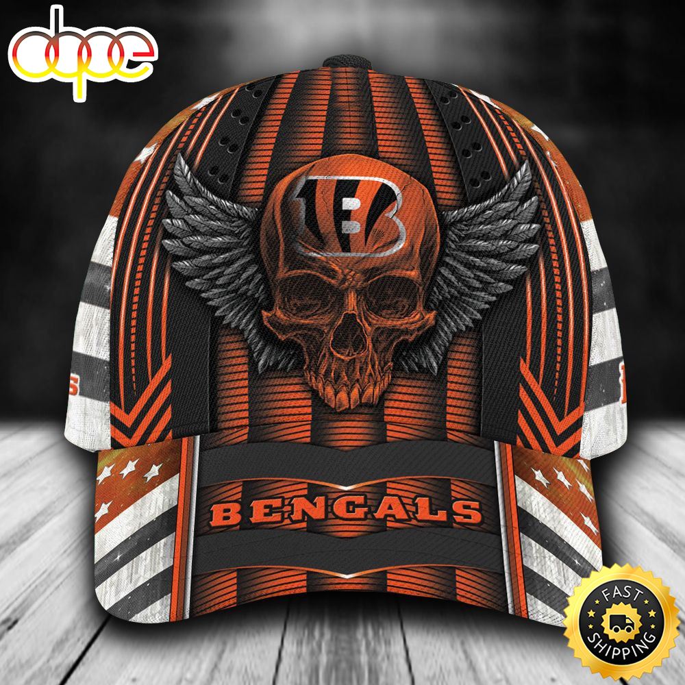 Personalized Cincinnati Bengals Skull Day All Over Print 3D Classic Cap TPH