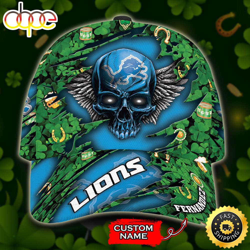 Personalized Detroit Lions St Patrick S Day Skull All Over Print 3D Classic Cap TPH Mw5isv.jpg