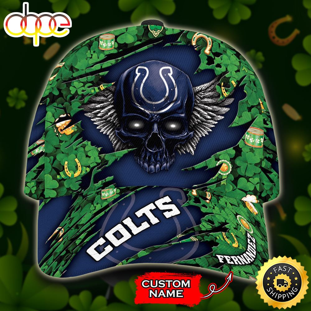 Personalized Indianapolis Colts St Patrick S Day Skull All Over Print 3D Classic Cap TPH Bwblff.jpg