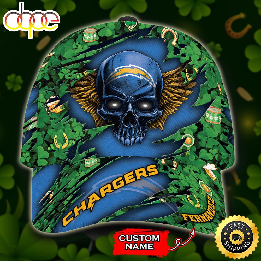 Personalized Los Angeles Chargers St Patrick S Day Skull All Over Print 3D Classic Cap TPH Xyplcb.jpg