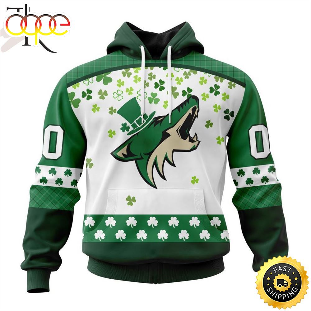 Personalized NHL Arizona Coyotes Special Design For St. Patrick Day Hoodie