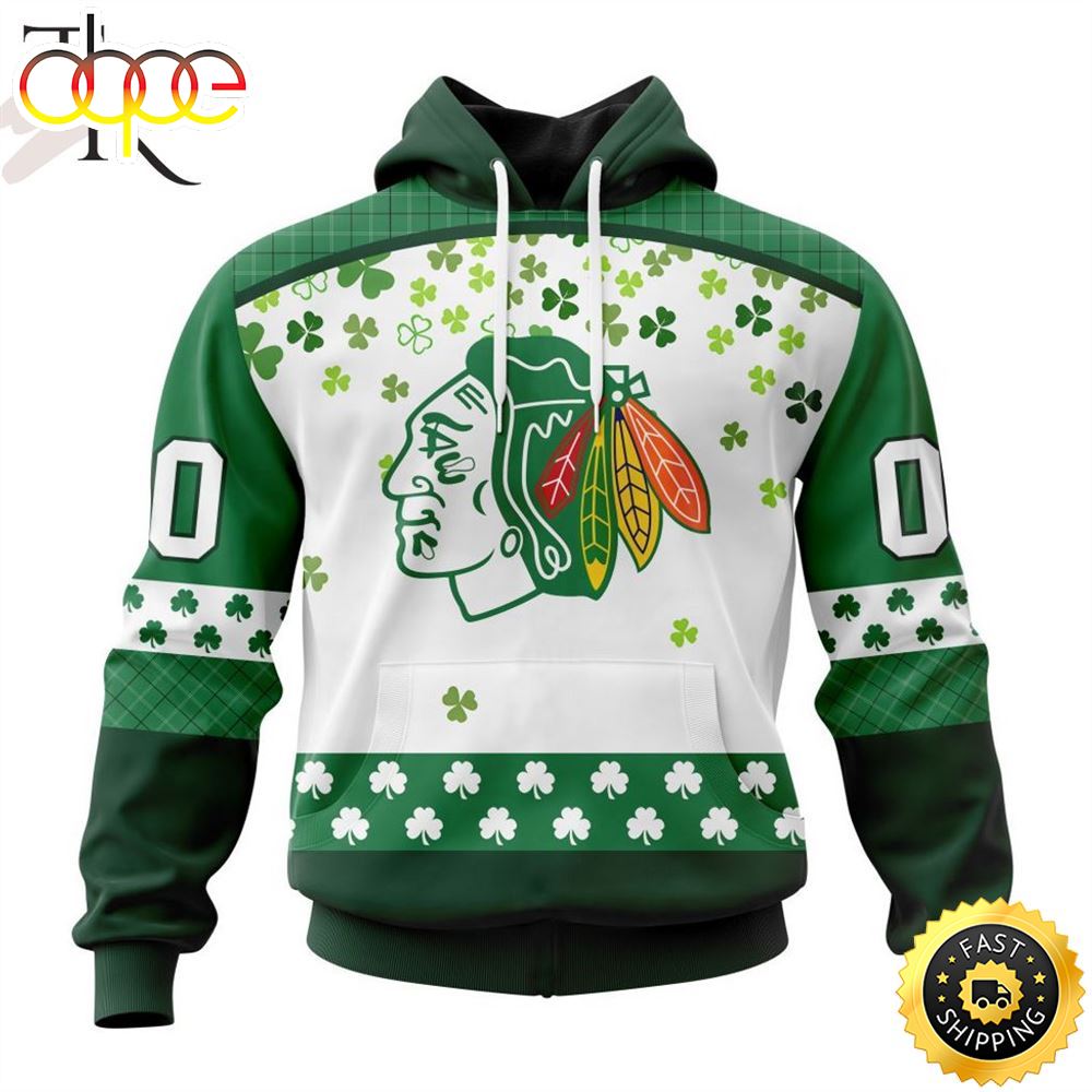 Personalized NHL Chicago Blackhawks Special Design For St. Patrick Day Hoodie Wmdcdd.jpg