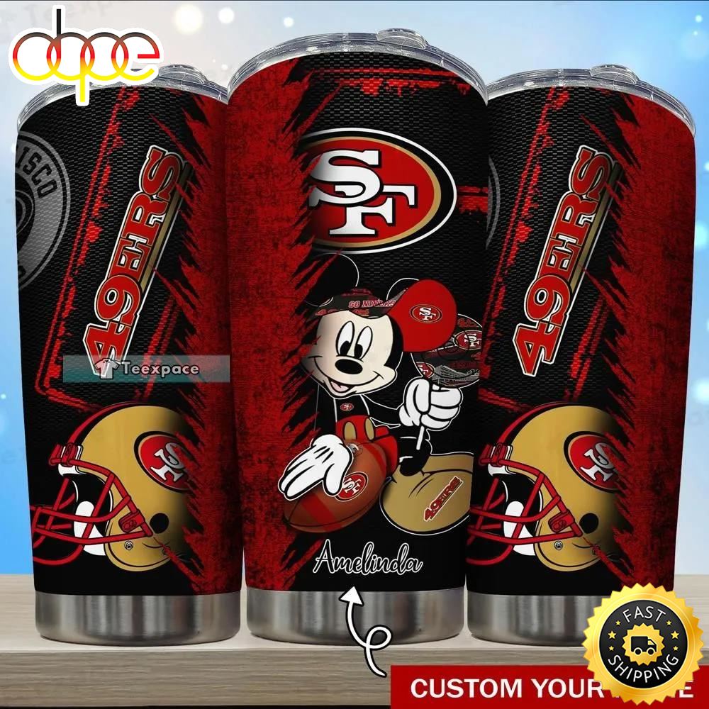 Personalized Name 49ers Mickey Mouse Fan Tumbler