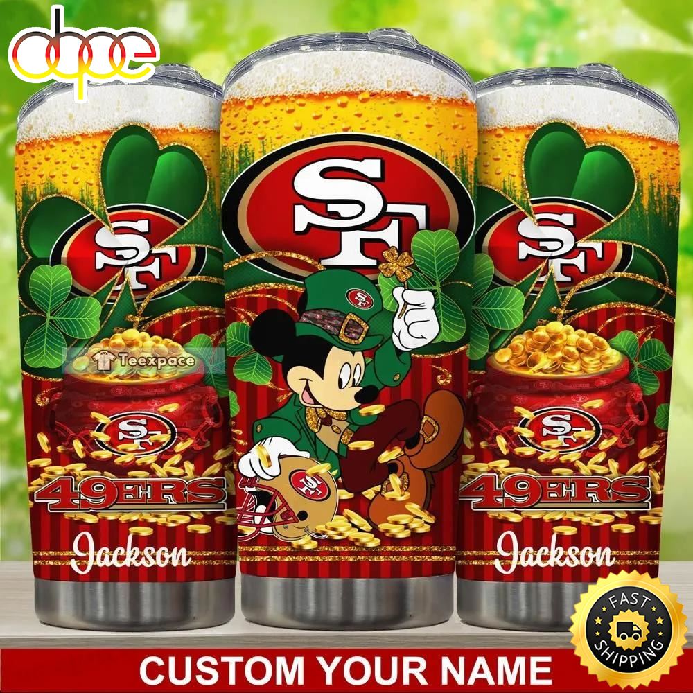 Personalized Name Irish Mickey Fans 49ers Tumbler