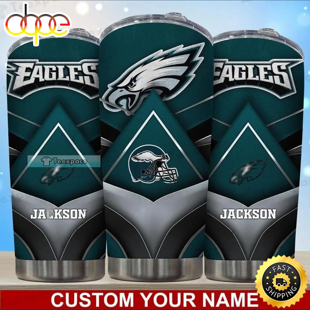 Personalized Philadelphia Eagles Helmet Tumbler Gift For Him