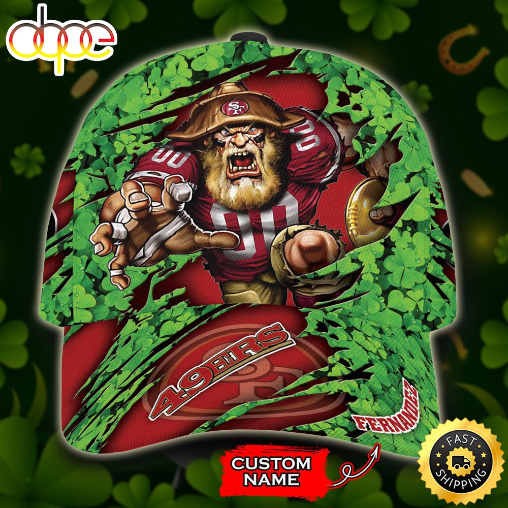 Personalized San Francisco 49ers St Patrick S Day Mascot All Over Print 3D Classic Cap TPH M9wvj6.jpg
