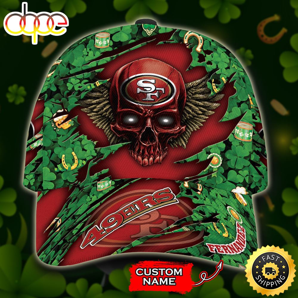Personalized San Francisco 49ers St Patrick S Day Skull All Over Print 3D Classic Cap TPH U82khu.jpg