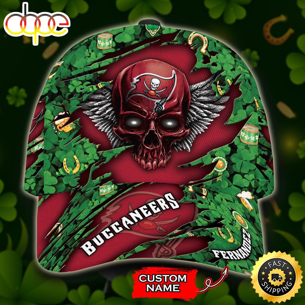 Personalized Tampa Bay Buccaneers St Patrick S Day Skull All Over Print 3D Classic Cap TPH K2jwec.jpg