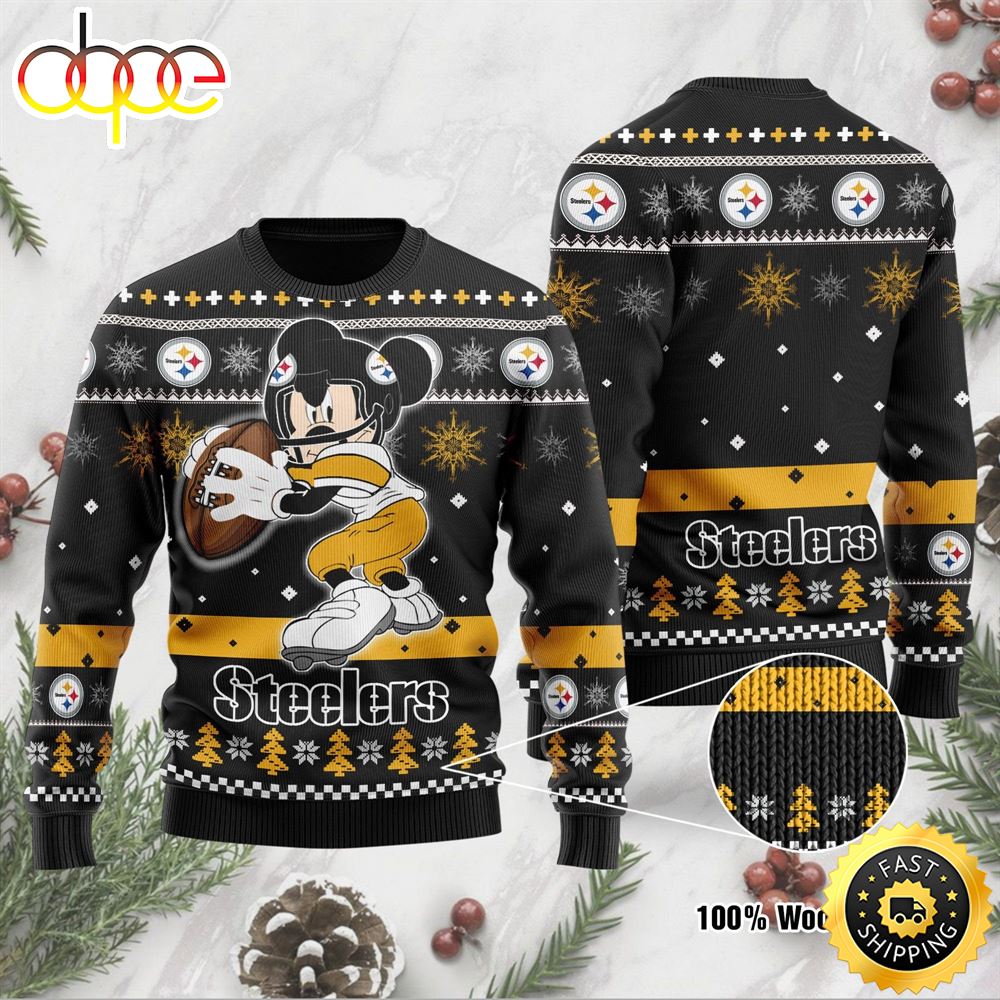 Pittsburgh Steelers Mickey Mouse Funny Ugly Christmas Sweater Perfect Holiday Gift Zuhjib.jpg