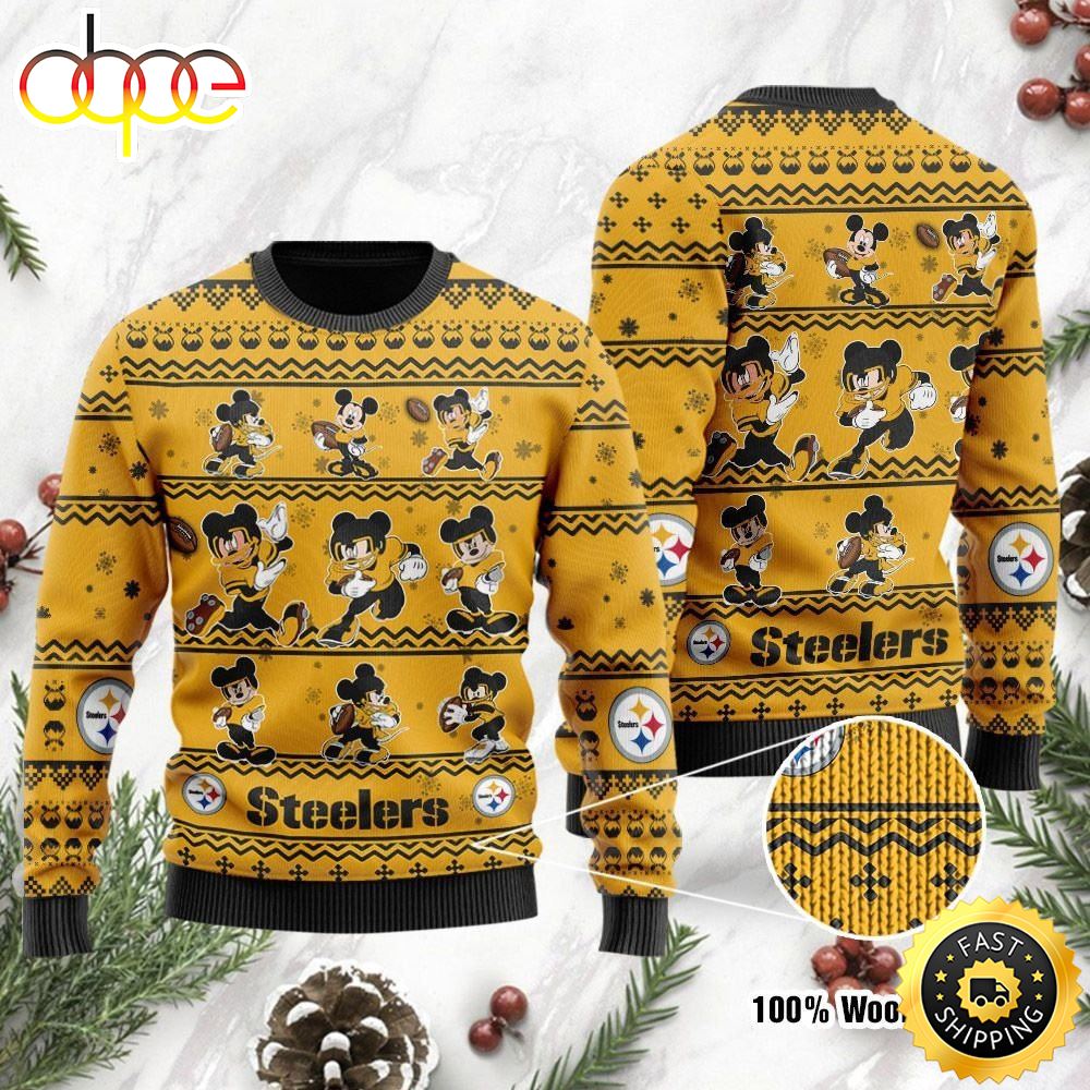 Pittsburgh Steelers Mickey Mouse Holiday Party Ugly Christmas Sweater Perfect Holiday Gift Je07lk.jpg