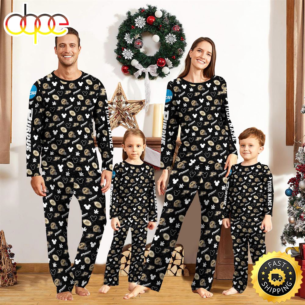 Purdue Boilermakers NCAA And Mickey Mouse Pajamas Custom Your Name