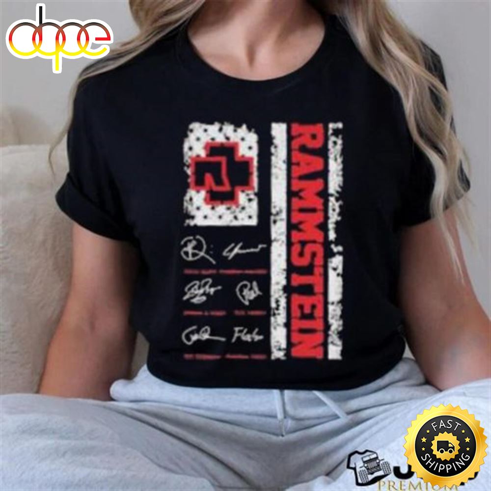 Rammstein Band And Their Signatures Unisex T Shirt