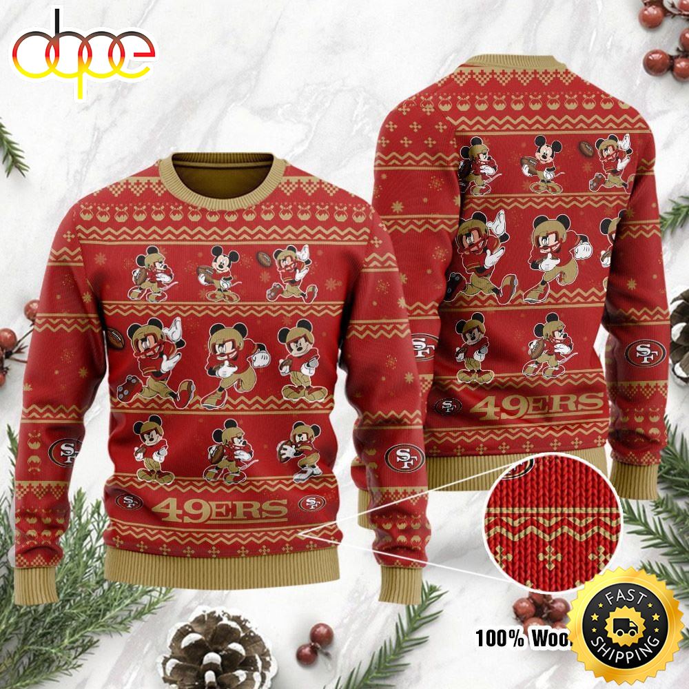 San Francisco 49Ers Mickey Mouse Holiday Party Ugly Christmas Sweater Perfect Holiday Gift Ltbjhn.jpg