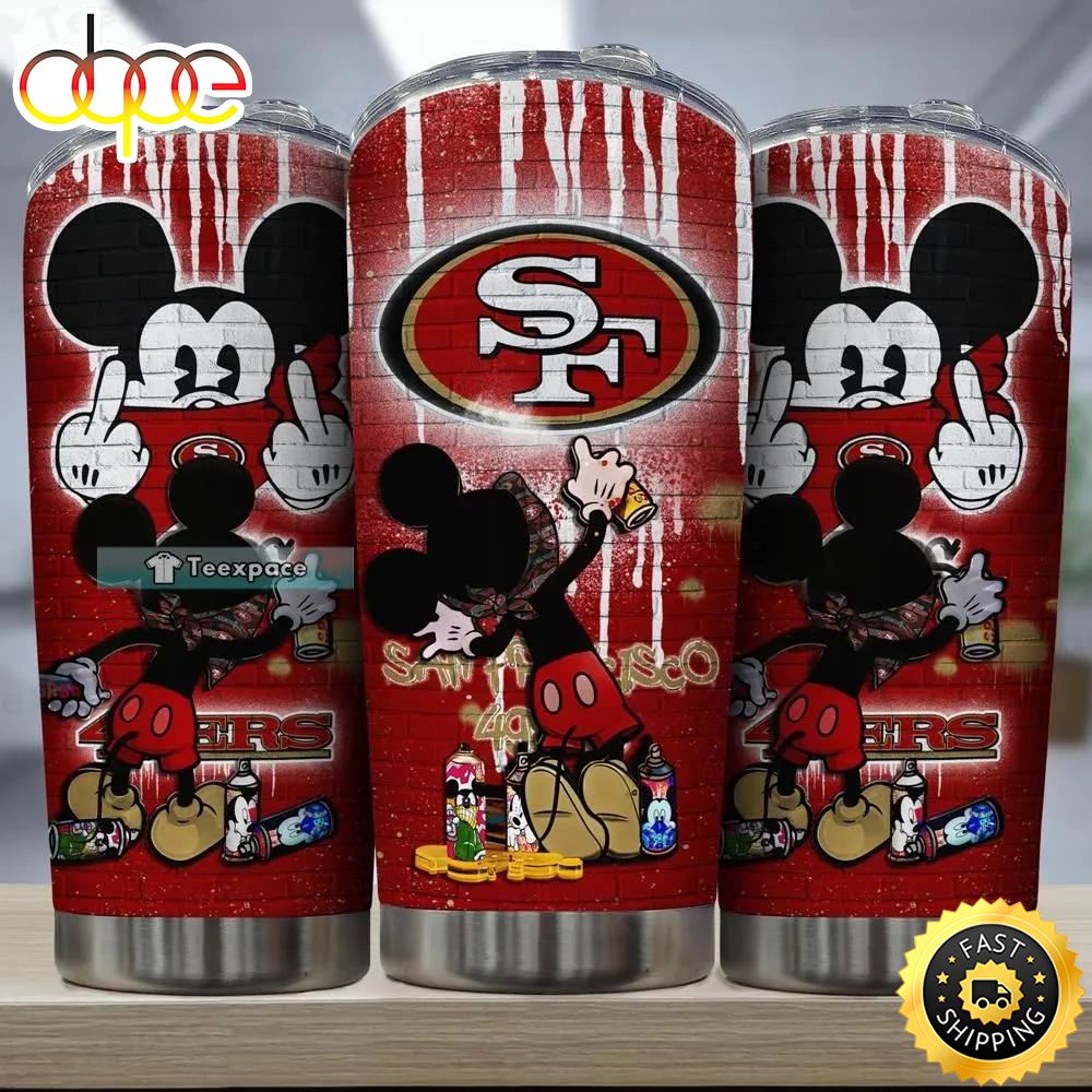 San Francisco 49ers Mickey Mouse Graffiti Tumbler