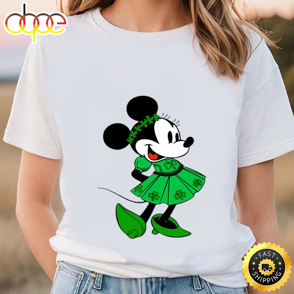 Shamrock Minnie Mouse Disney St Patricks Day Shirt T Shirt