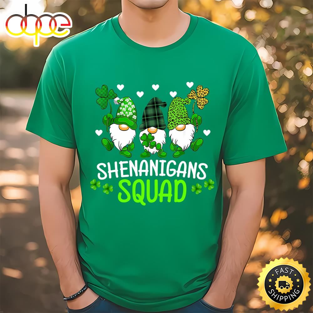Shenanigans Squad Gnomes Patrick’s Day T Shirt Tshirt