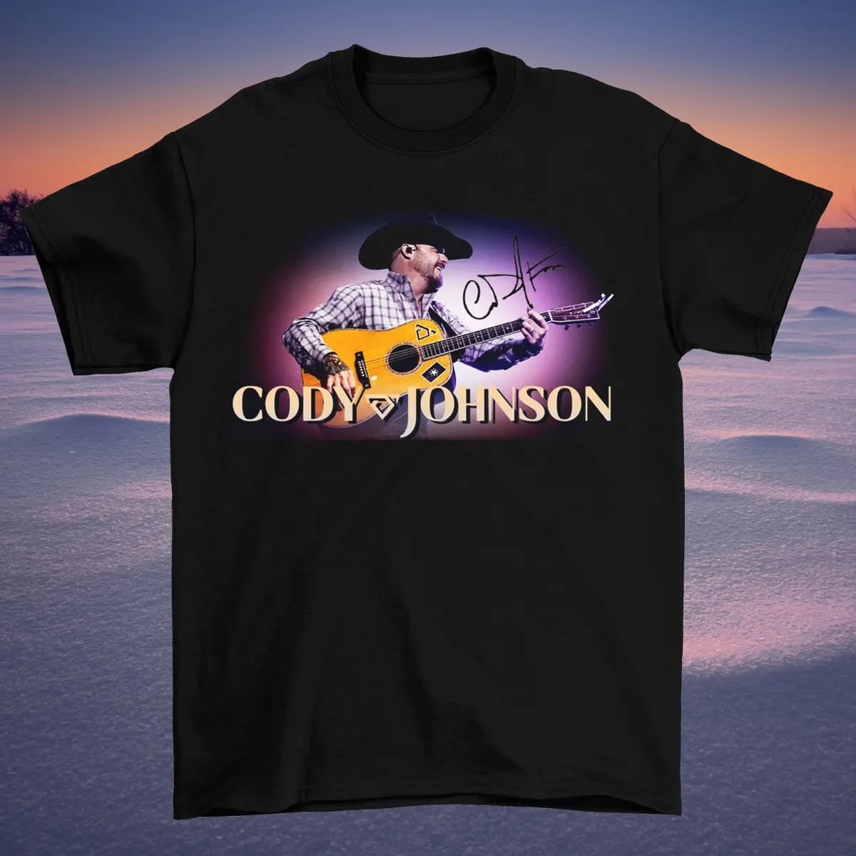 Signature Cody Johnson October Tour Shirt Classic Black Unisex Kz81xq.jpg
