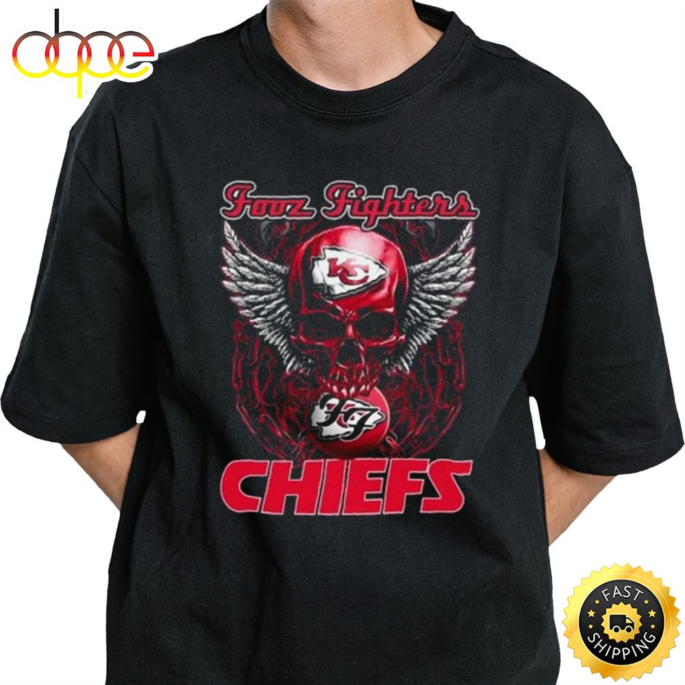 Skull Wings Fooz Fighters Kansas City Sport Football Shirt