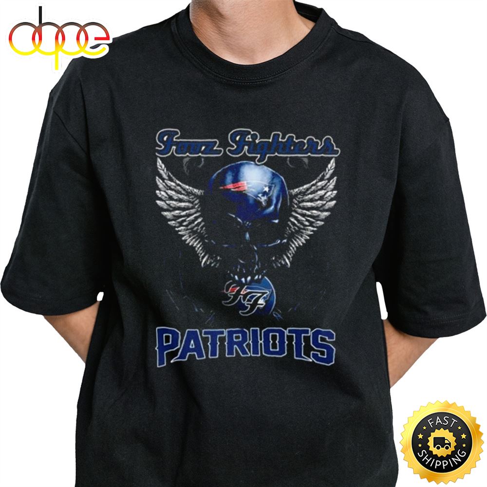 Skull Wings Fooz Fighters New England Sport Football Shirt