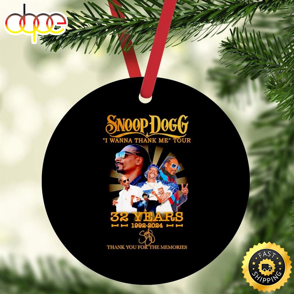 Snoop Dogg I Wanna Thank Me Tour 32 Years 1992 2024 Thank You For The Memories Ornament Ajehnx.jpg