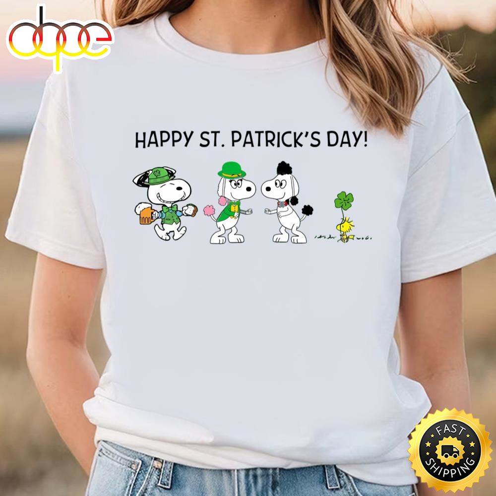 Snoopy And Friends In Happy Patrick’s Day T Shirt T Shirt
