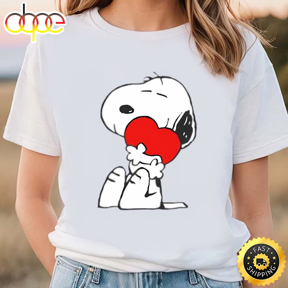 Snoopy Heart Hugs Valentines T Shirt