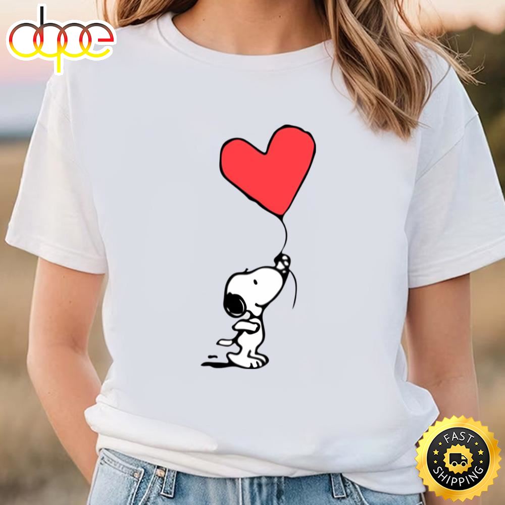 Snoopy Heart Valentine Balloon Shirt