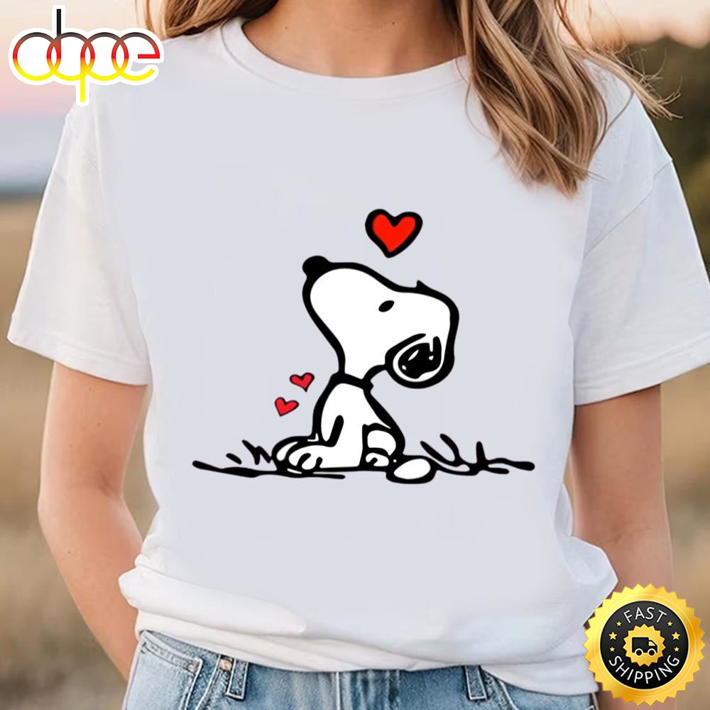 Snoopy Heart Valentine’s Day Balloon T Shirt Snoopy Love Shirt Snoopy