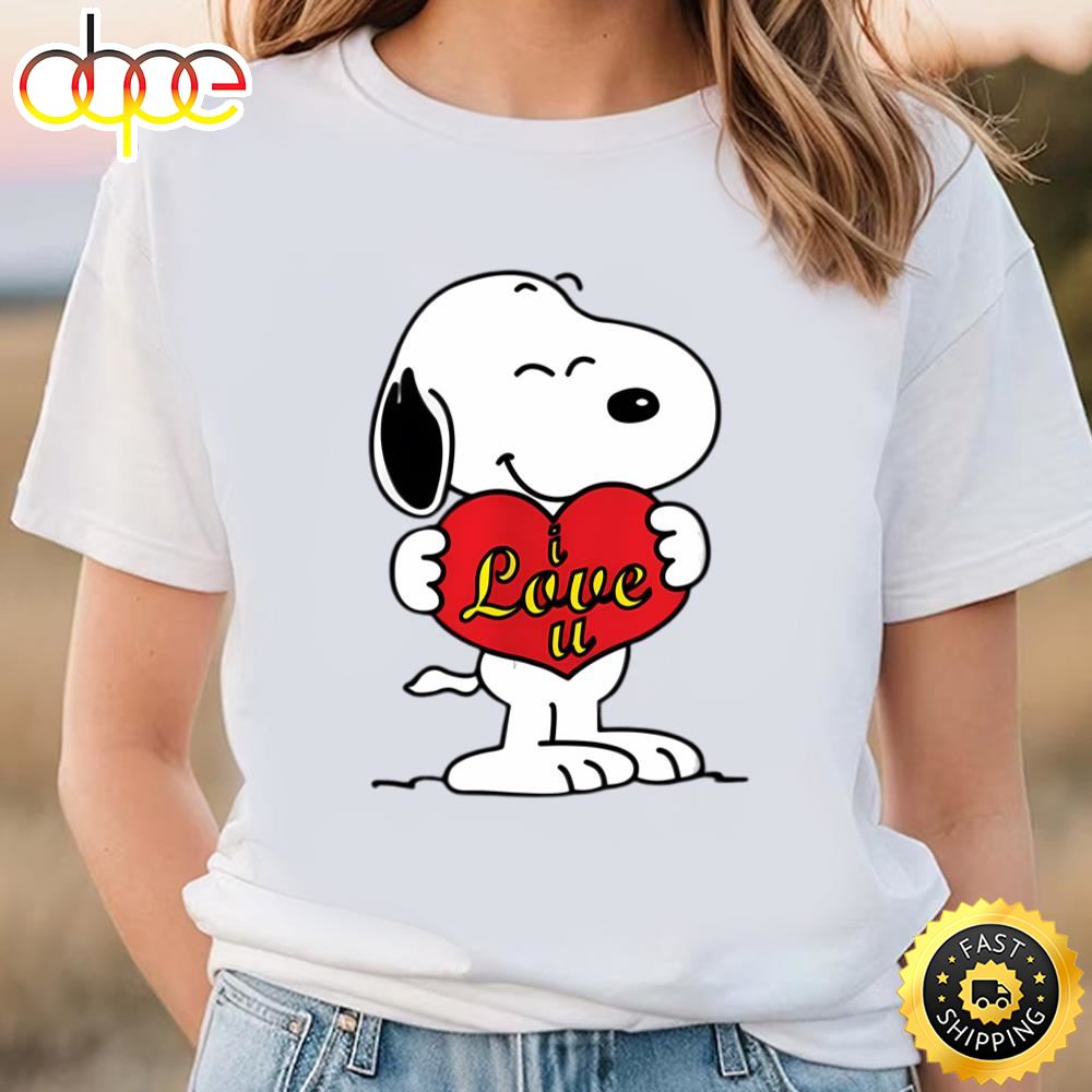Snoopy Love Charlie Brown Wood Valentine’s Day T Shirts