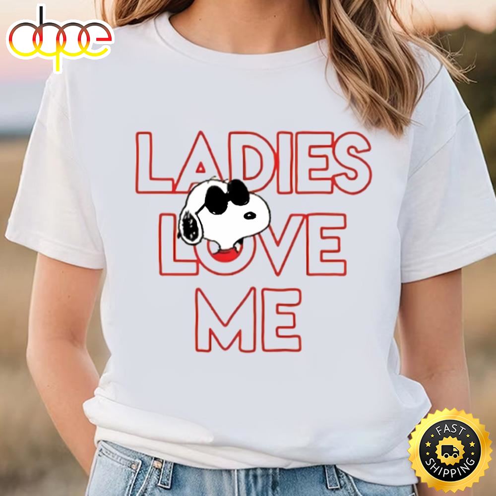 Snoopy Peanuts Ladies Love Me Valentine Shirt