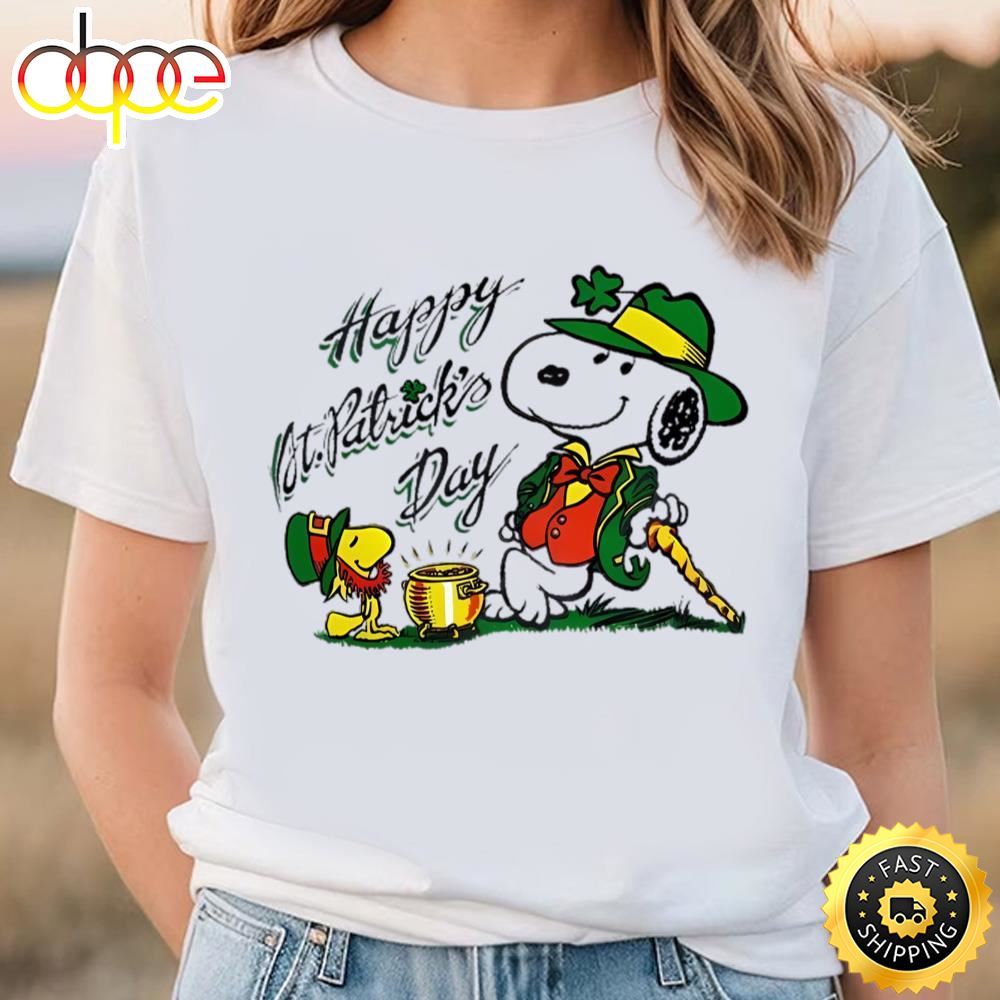 Snoopy And Woodstock Happy St. Patrick’s Day Shirt Tee