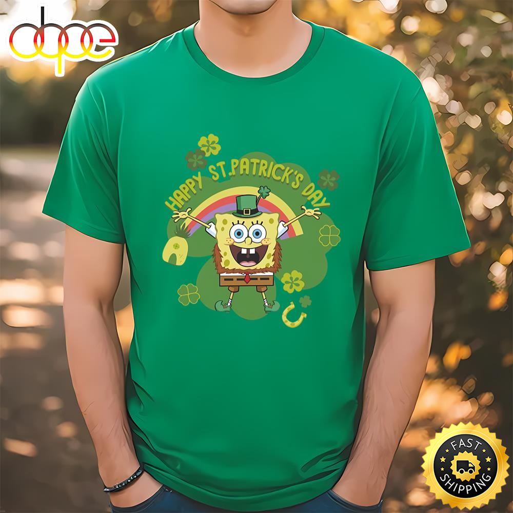 Spongebob Squarepants Happy St. Patrick’s Day T Shirt Tee
