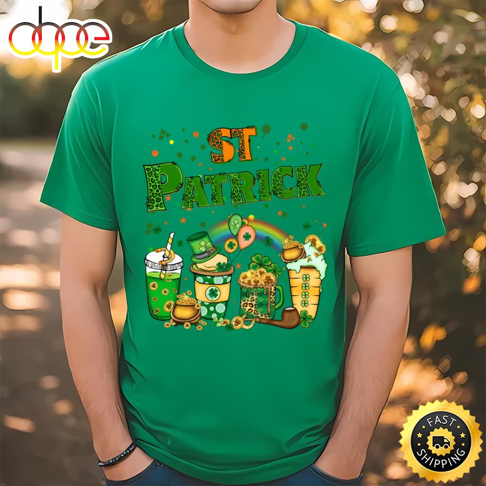 St. Patrick’s Day Drink Coffee Latte Shirt Tee