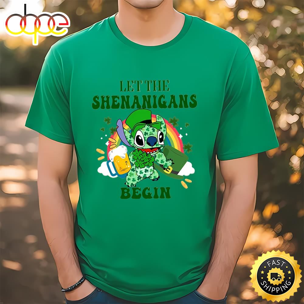 St. Patrick’s Day Lilo And Stitch Shirt, Stitch Happy St... T Shirt