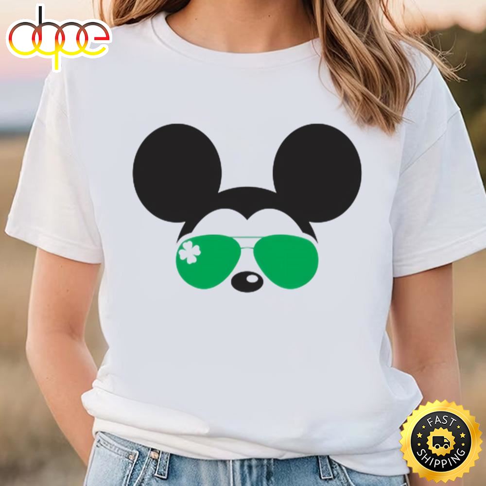 St. Patrick’s Day Mickey Mouse Shamrock Sunglasses T Shirt Tshirt