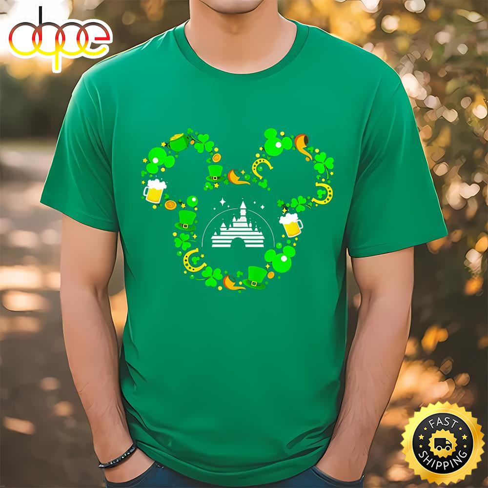 St Patrick’s Day Mickey Mouse Disney Castle Shirt Tee