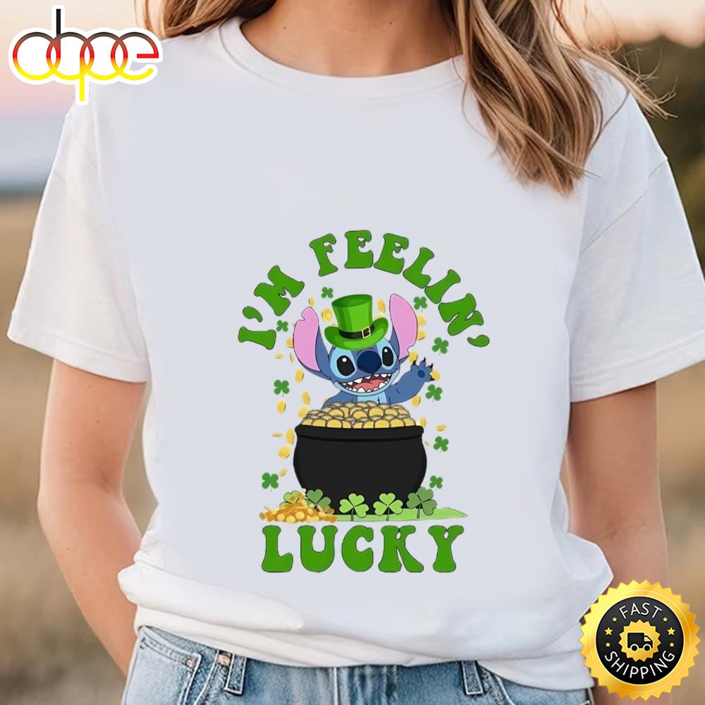 Stitch I’m Feelin Lucky St Patrick’s Day Shirt Tshirt